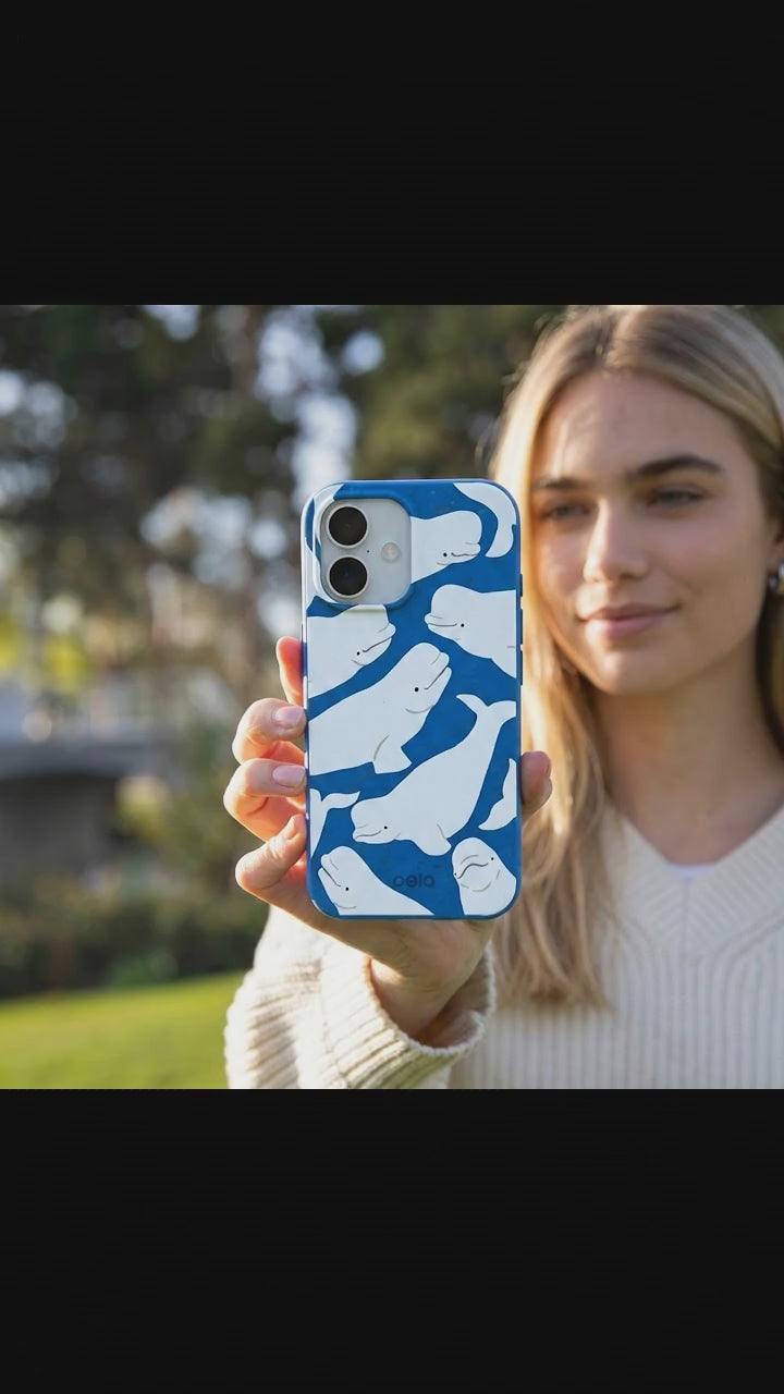 Electric Blue Belugas iPhone 17 Case - Product video demonstration