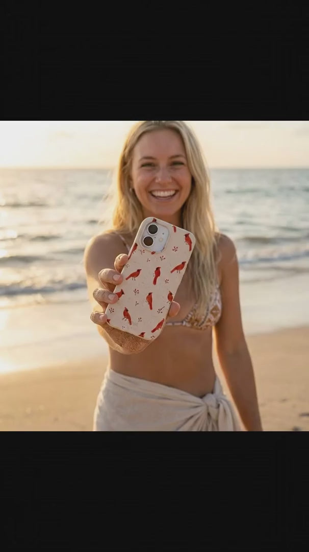 Seashell Cardinals iPhone 16 Pro Max Case - Product video demonstration