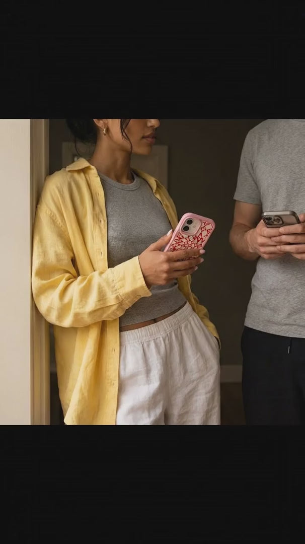 Clear Funky Fleurs iPhone 17 Pro Case With Petal Pink Ridge (MagSafe included) - Product video demonstration