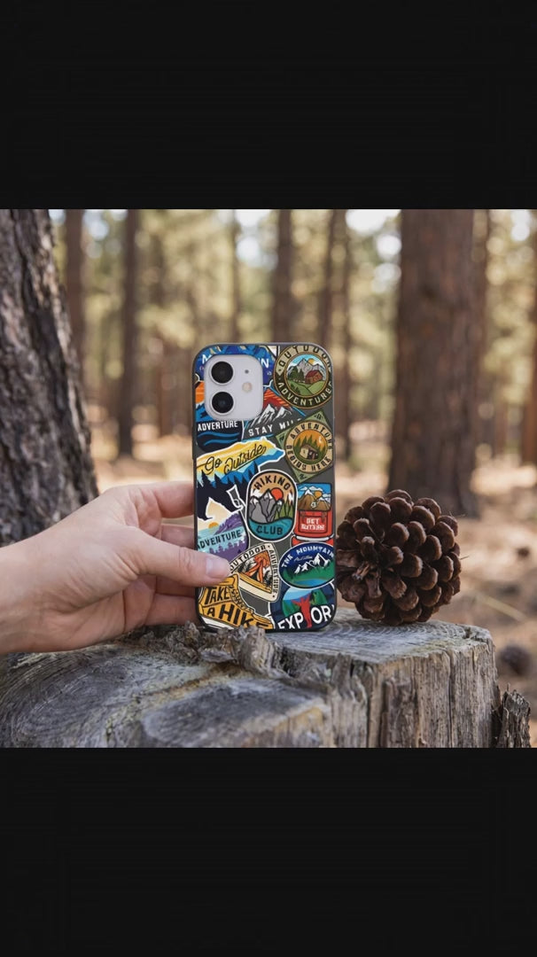 Black Trail Stickers iPhone 16 Pro Case - Product video demonstration