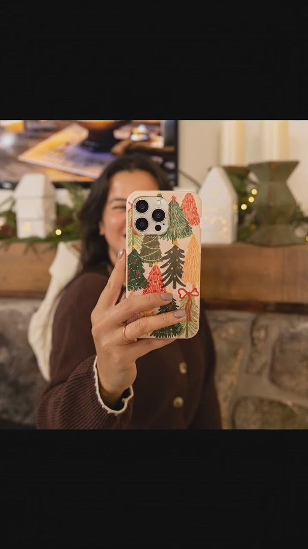 Seashell Festive Trees iPhone 17 Pro Case - Product video demonstration