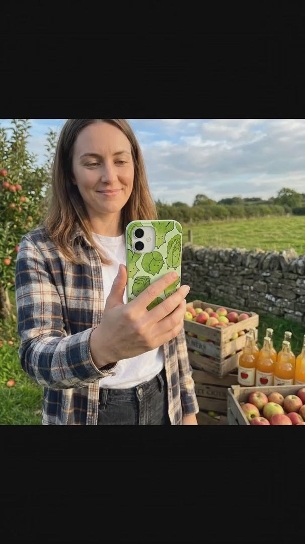 Sage Green Silly Cabbage iPhone 14 Plus Case