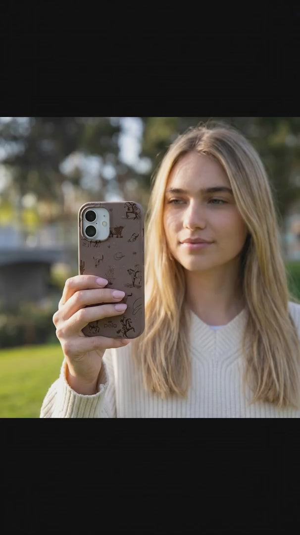 Chocolate Brown Wild Frontier iPhone 15 Case - Product video demonstration