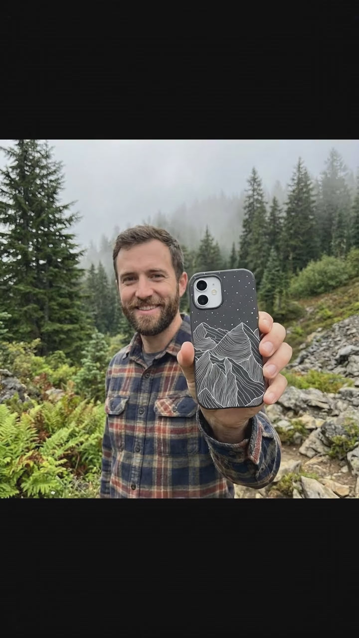 Black Night Panorama iPhone 17 Case - Product video demonstration