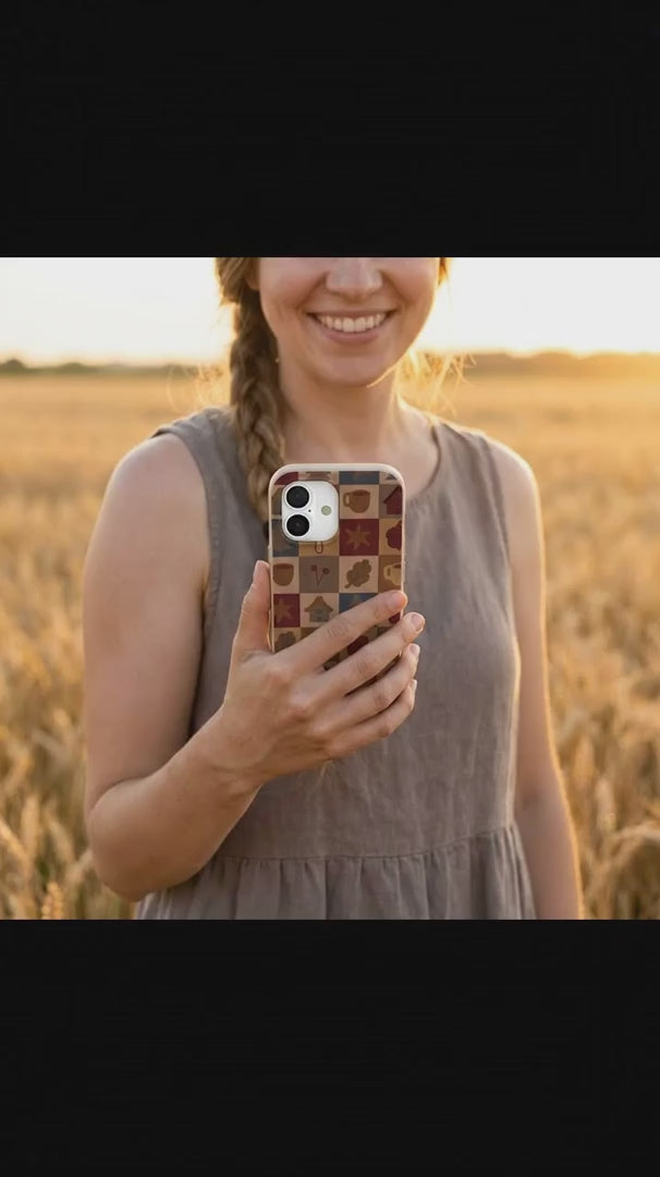 London Fog Rustic Grid iPhone 16 Pro Max Case - Product video demonstration