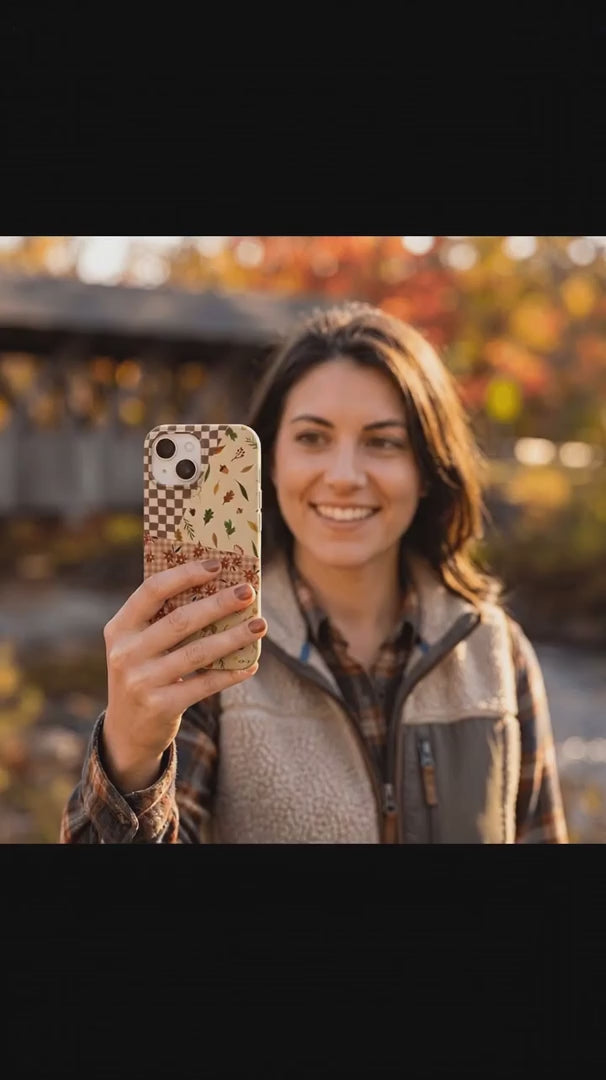 Seashell Autumn Quilt iPhone 16 Pro Case - Product video demonstration