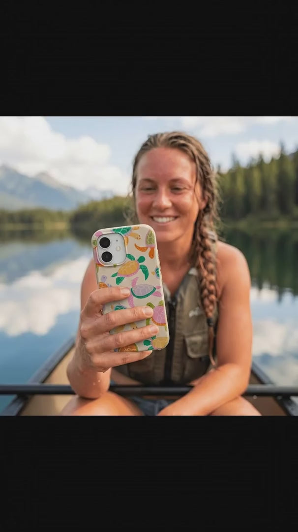 Seashell Sea Turtle Party iPhone 15 Case - Product video demonstration