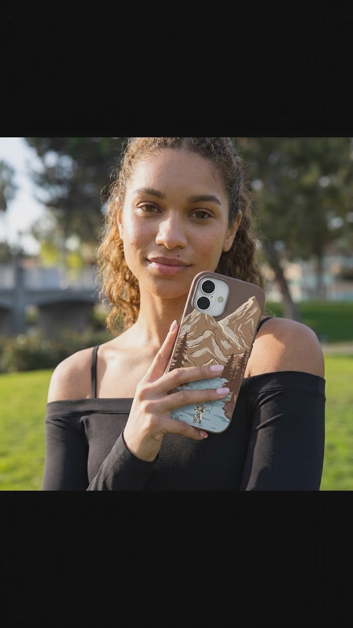 Chocolate Brown Gone Fishing iPhone 17 Case - Product video demonstration