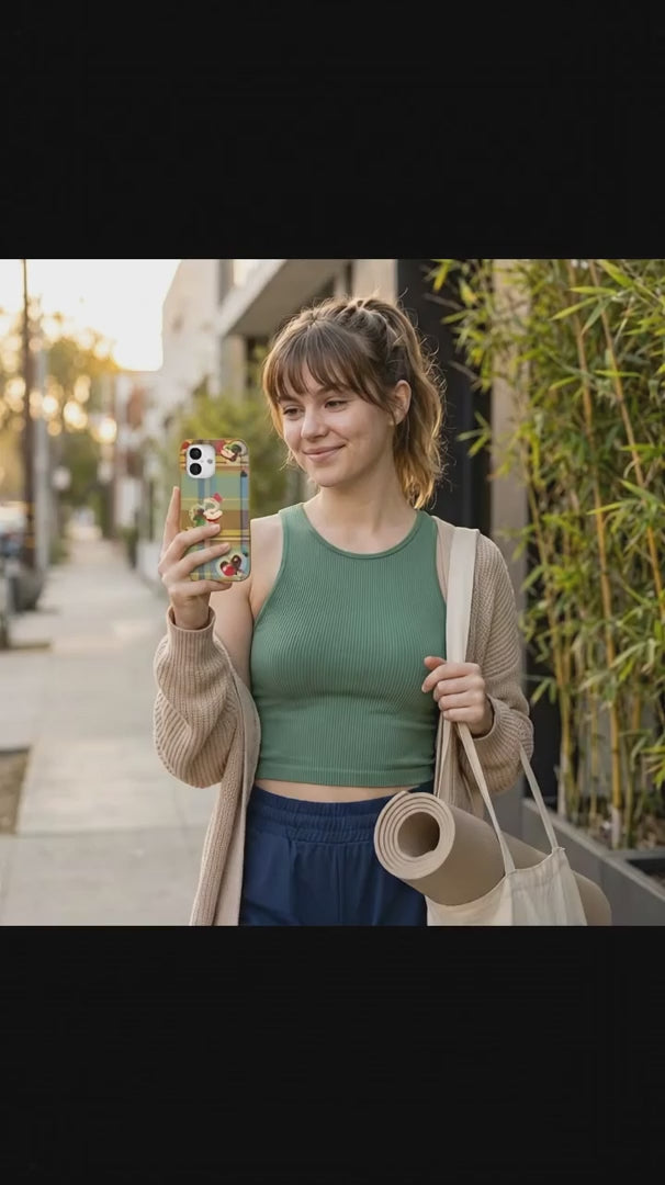 Honey Apple Plaid iPhone 15 Pro Case - Product video demonstration