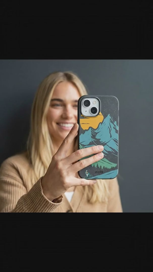 Black Vintage Peaks iPhone 16 Pro Max Case - Product video demonstration