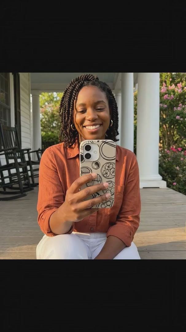 London Fog Dimsum Doodles iPhone 16 Pro Case - Product video demonstration