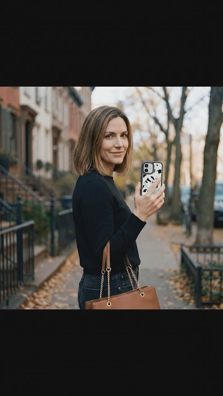 Clear Cat Cow iPhone 17 Case With Noir Ridge (MagSafe included) - Product video demonstration