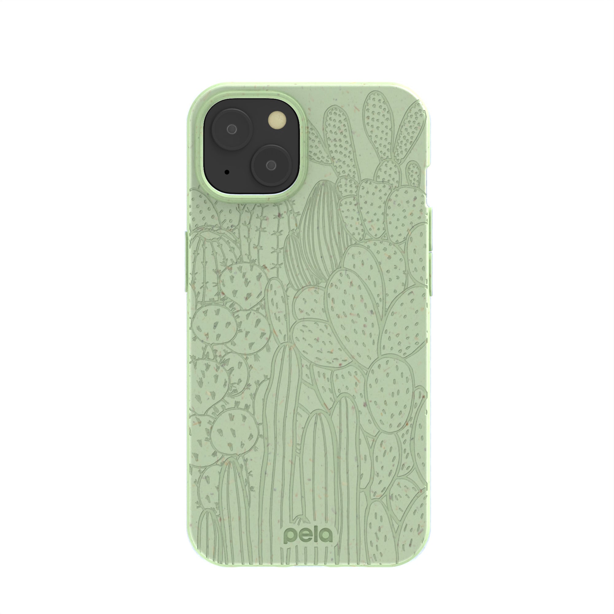 Sage Green Cacti iPhone 13 Case Pela Case