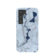 Powder Blue Contour Lines Samsung Galaxy S24 Case
