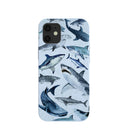 Powder Blue Sharks iPhone 12 Mini Case