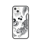 Clear Tiger Luck iPhone 13 Case With Black Ridge