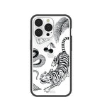 Clear Tiger Luck iPhone 13 Pro Case With Black Ridge