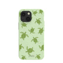 Sage Green Tiny Turtles iPhone 13 Mini Case