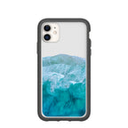 Clear Waves iPhone 11 Case With Black Ridge